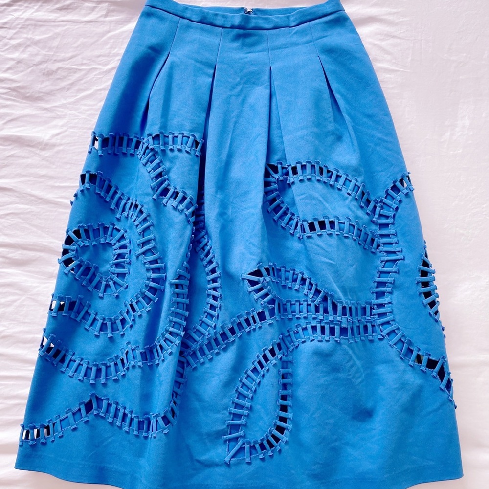 Anthropologie - Blue Skirt - Below Knee Length
